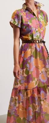 Defile -cotton/chiffon print dress