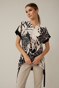 Style 221234-Joseph Ribkoff Palm Print Top