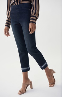 Style 222923 - Pull-on embellished hem cropped jean