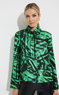 Style 224002 - Emerald Green Print Jacket