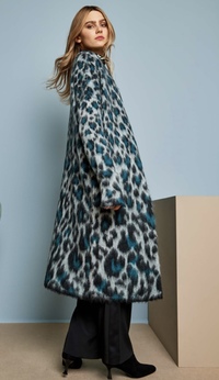Style TARANTO - Animal Print Mohair blend coatigan