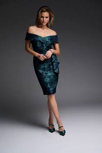 Style 223745-Joseph Ribkoff Bardot Brocade Dress