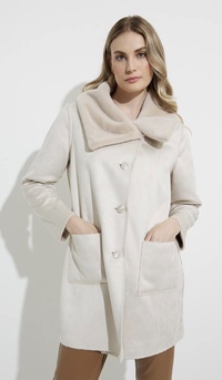 Style 224919 - Reversible Faux fur shearling coat