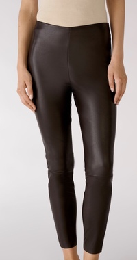 Style 71726 - Chocolate Vegan leather leggings