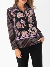 Style IRIDE Floral print on print blouse