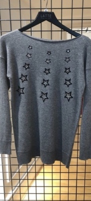 Style E540 Star Sequin Sweater