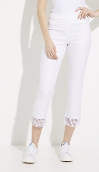 Style 232249 - Lace hemline trousers White