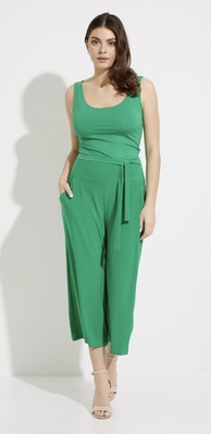 Style 222279 - Wide leg cropped jersey trousers Green