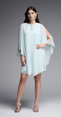 Style 231705 - Chiffon Dress & Cape
