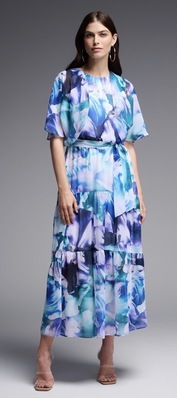 Style 231716 - Chiffon Print dress & jacket