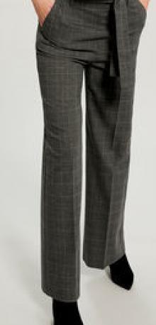 Style LANOLINA - Pennyblack grey check wide leg trousers